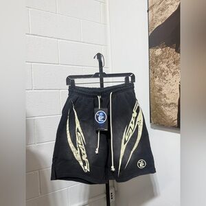 Hellstar black graphic shorts